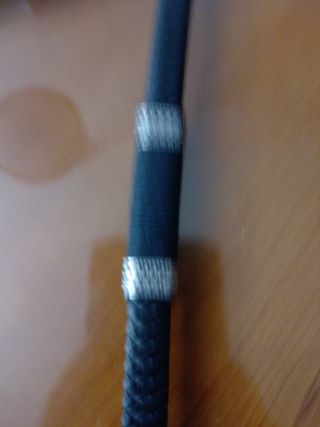 Pulsera de piel trenzada hombre plata