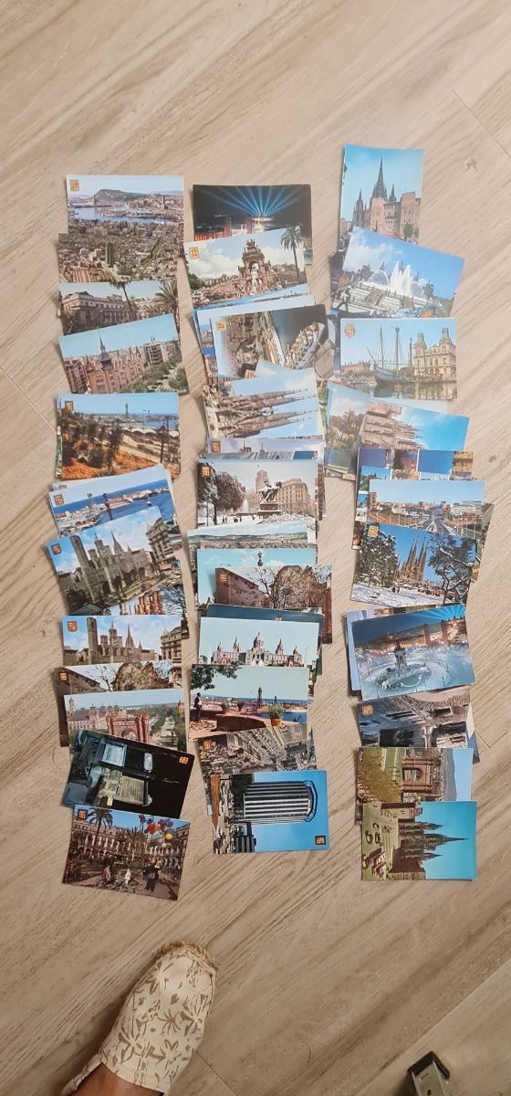 Lote 100 postales Barcelona a color