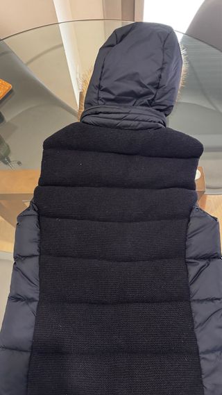 Chaleco Zara Azul con Capucha y Pelo