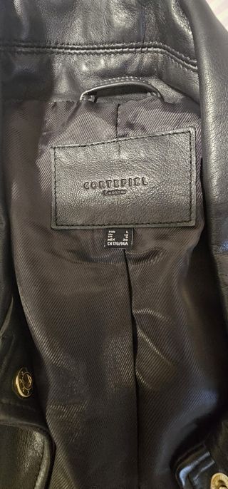 Chaqueta de piel Natural Negra Talla L