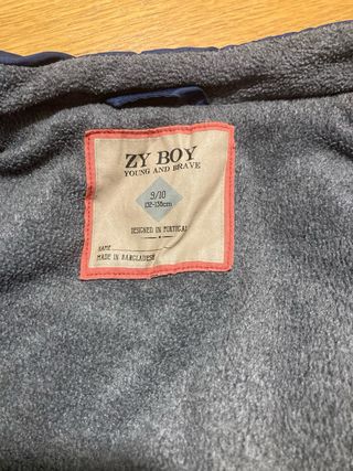 Chaleco acolchado niño azul. talla 9/10