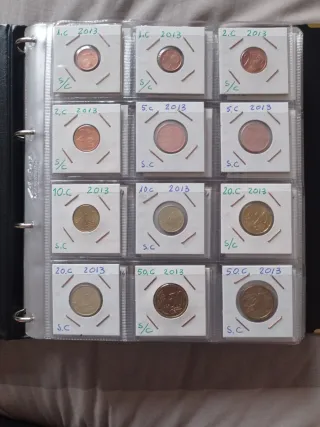 Colección completa de monedas de Euro sin circular