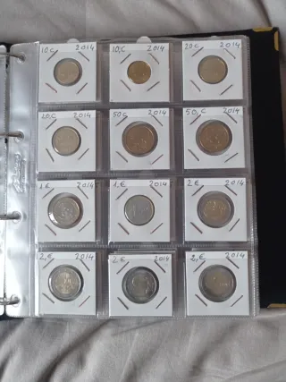 Colección completa de monedas de Euro sin circular