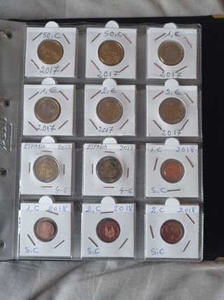 Colección completa de monedas de Euro sin circular