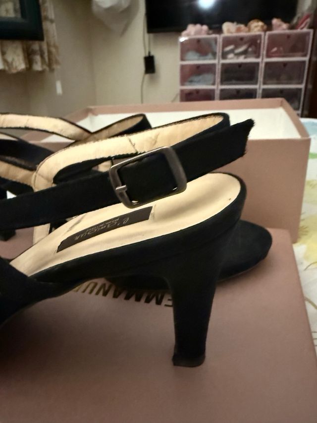 Sandalo L'amour nero eco camoscio 41