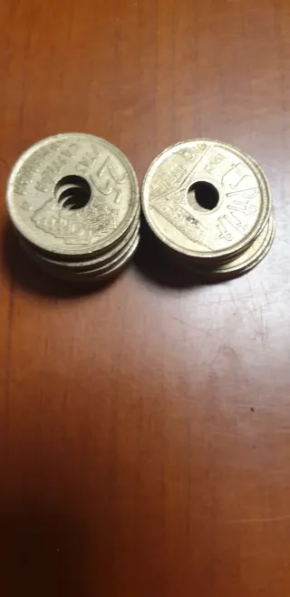 Monedas antiguas céntimos y pesetas