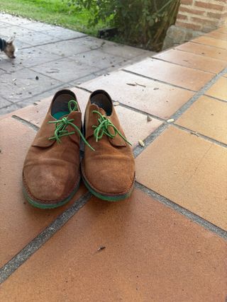Zapatos El Ganso Marrones con Cordones Verdes