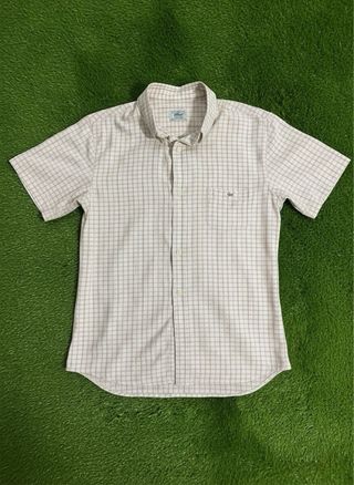 Camisa Lacoste de manga corta color marrón Vintage