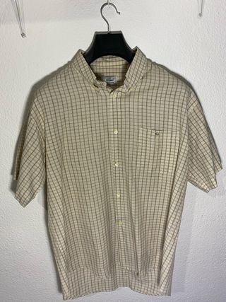 Camisa Lacoste de manga corta color marrón Vintage