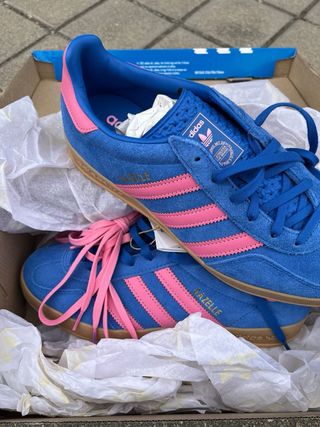 Adidas Gazelle Indoor Talla 41 1/3 Azul/Rosa