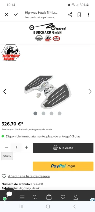Estriberas Highway Hawk Custom