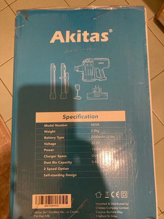 Aspirapolvere Akitas 3-in-1 V8