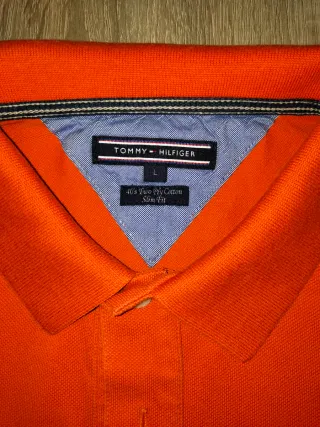 Polo Tommy Hilfiger Talla L Naranja
