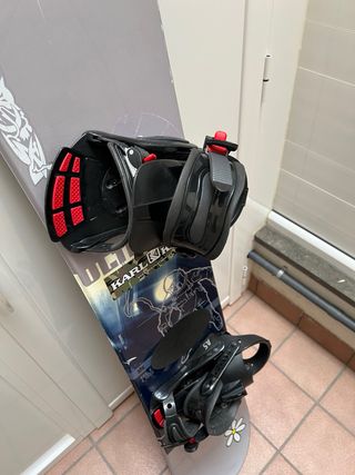 Tabla Snowboard Crazy Creek con fijaciones y botas