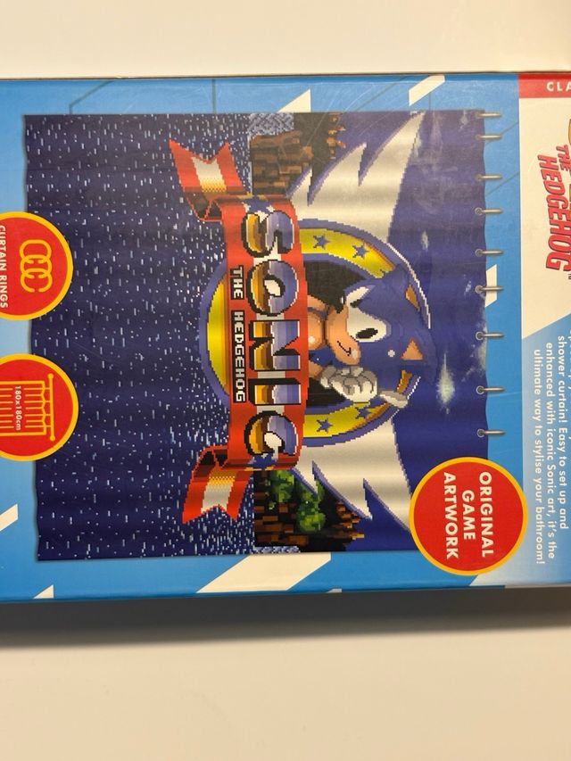 Cortina de Chuveiro Sonic The Hedgehog nova