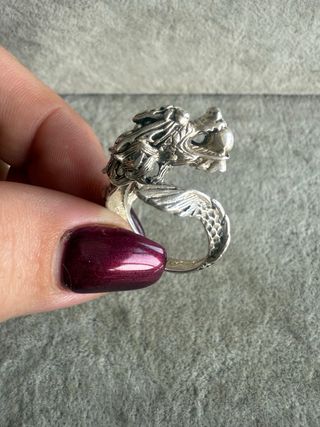 Anillo Plata Ley 925 Dragón