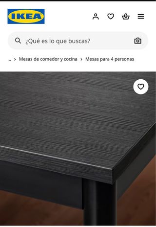 Mesa comedor/escritorio negra