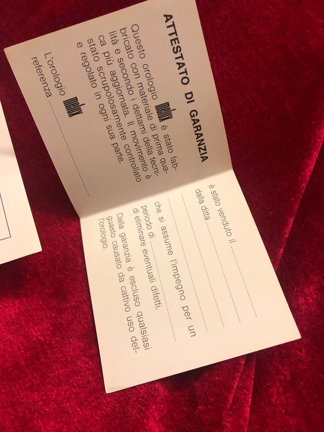 Libretti garanzia orologi vintage Reston Melux K2