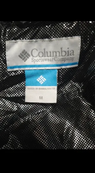 Chaqueta Columbia Negra y Gris con Capucha