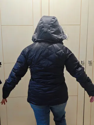 Chaqueta Columbia Negra y Gris con Capucha