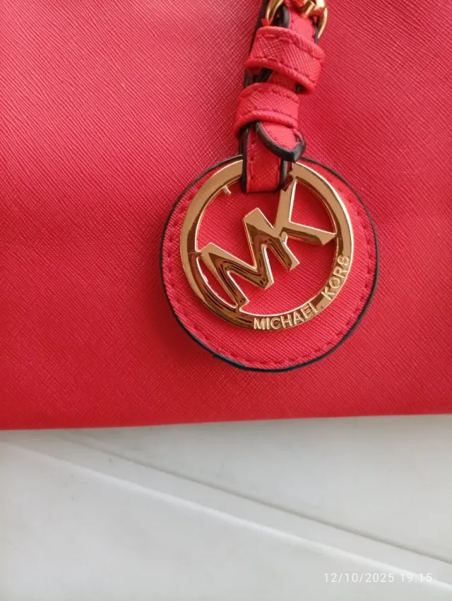 Bolso Michael Kors Rojo y Dorado