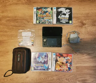 Nintendo 3ds Negra + Funda, Juegos y Cargador