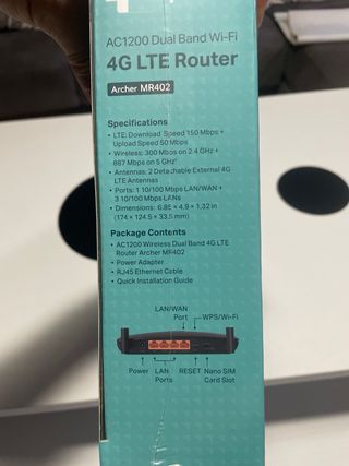 TP-Link Archer MR402 Router 4G LTE AC1200
