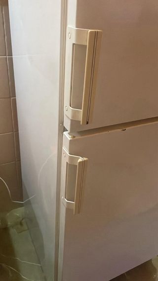 Nevera blanca con congelador