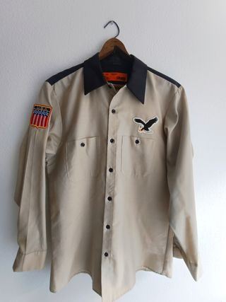 Camisa Vintage USA Trabajo Beige/Negro