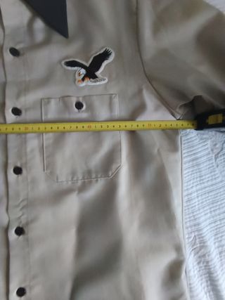 Camisa Vintage USA Trabajo Beige/Negro