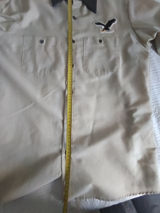 Camisa Vintage USA Trabajo Beige/Negro