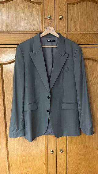 Americana Zara Gris Hombre Talla XL