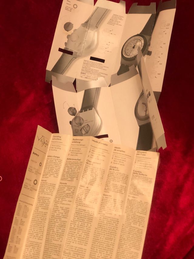 Libretti garanzia Swatch Irony Chrono vintage