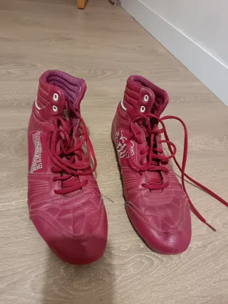 Zapatillas Lonsdale Cuero Rojo Caña Baja