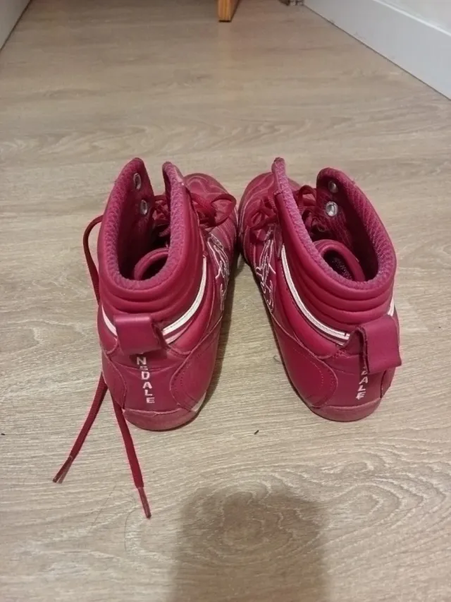 Zapatillas Lonsdale Cuero Rojo Caña Baja