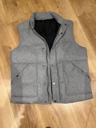 Chaleco Zara Gris Hombre