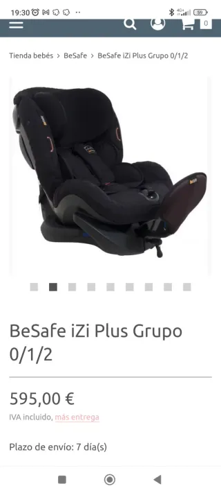 Silla coche BeSafe iZi Plus Grupo 0/1/2