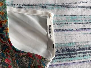 Blusa Desigual Tirantes Talla L Flores
