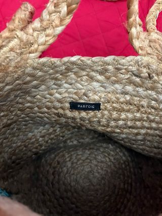 Bolso de yute multicolor