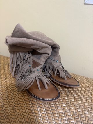 Botas Ibicencas Beige y Marrón