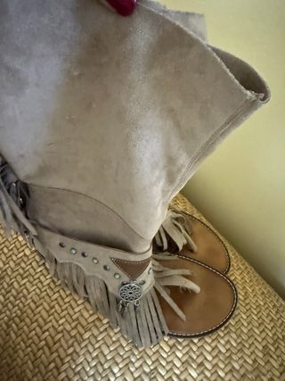 Botas Ibicencas Beige y Marrón
