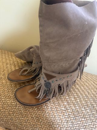 Botas Ibicencas Beige y Marrón