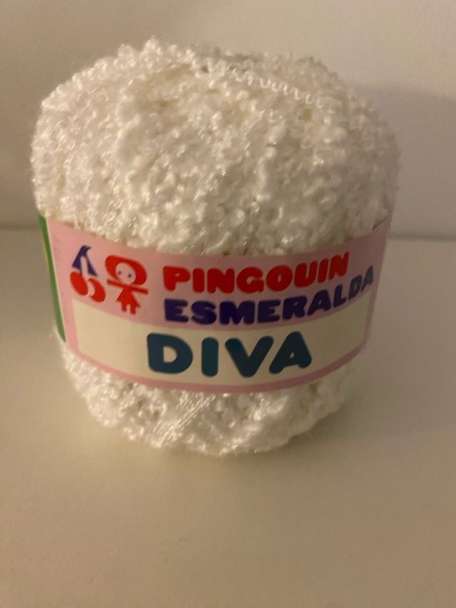 Ovillo Pingouin Diva Esmeralda Blanco