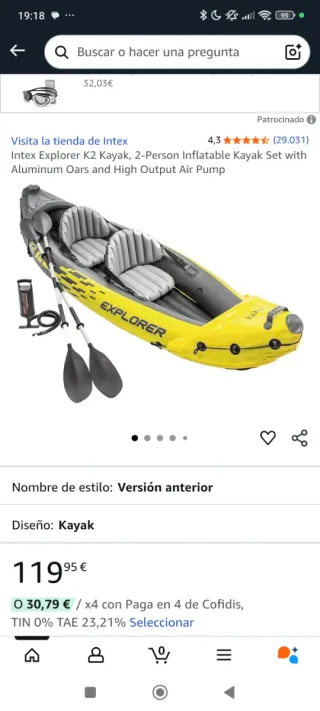 Kayak inflable K2 Explorer