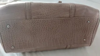 Bolso de mano Mango beige efecto piel