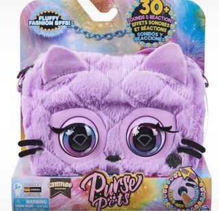 Bolso Gato Interactivo Peluche Morado