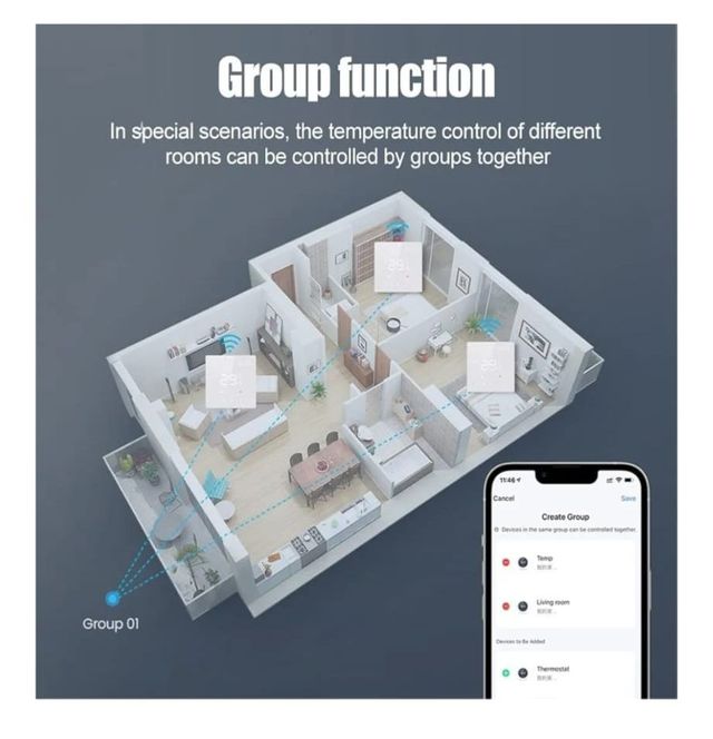 Termostato Inteligente WiFi App Control
