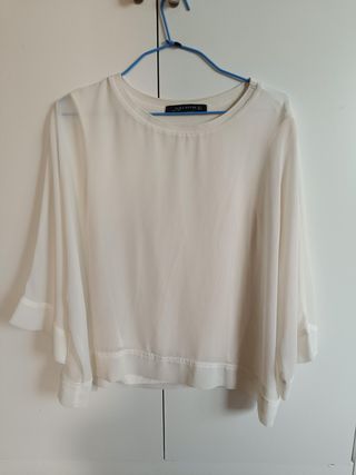 Blusa Zara Blanca 