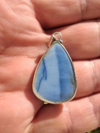 Colgante de Ópalo Azul Owyhee en Plata de Ley