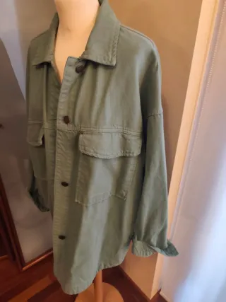 Chaqueta Oversize Verde Militar Talla L